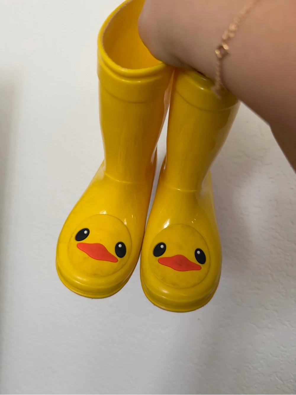Kids Yellow Duck Rain Boots
